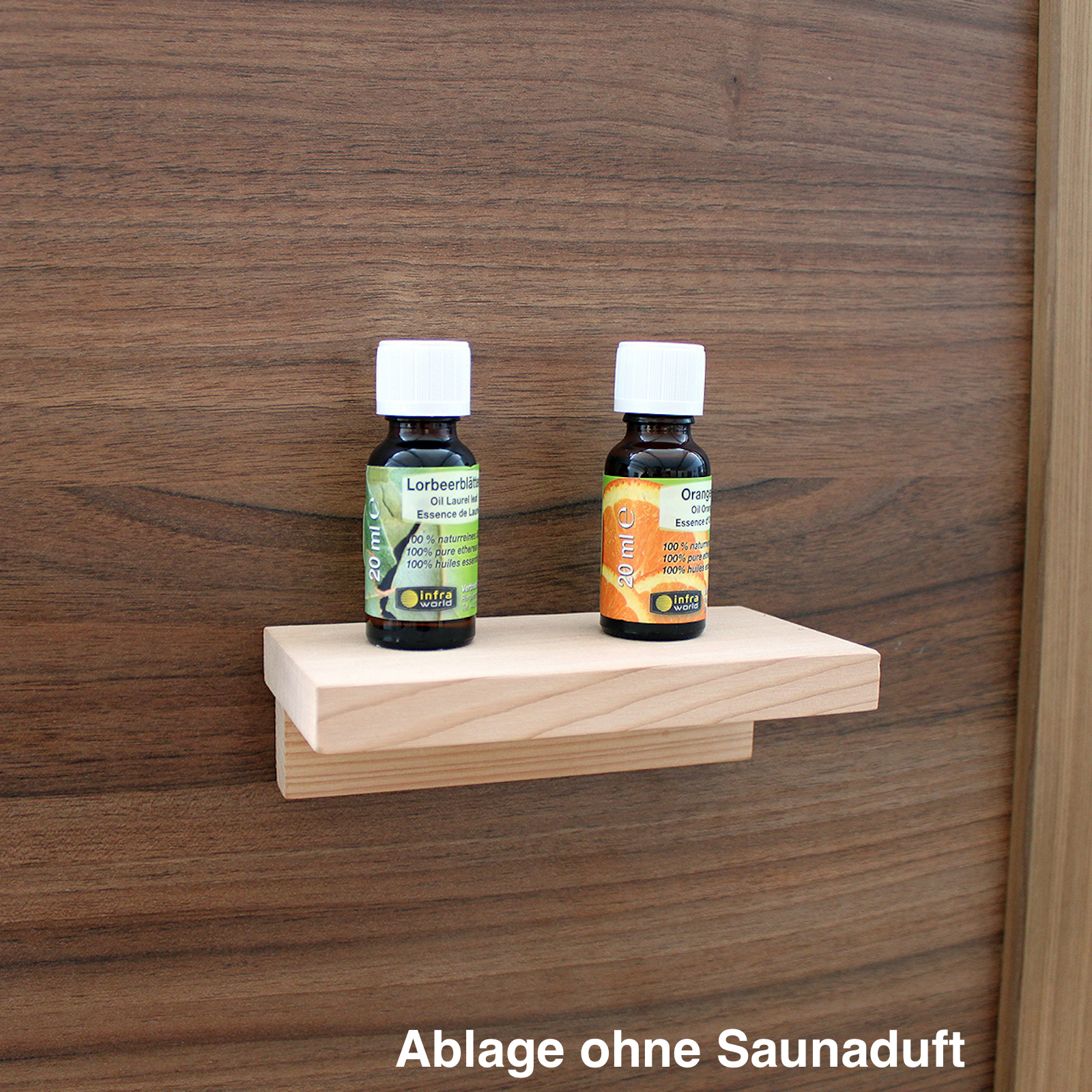 Infraworld Saunaregal Ablage Design 150 in Espe  150 x 80 x 46 mm S2237-2