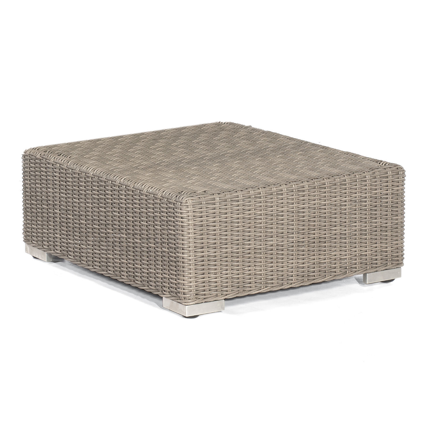 Sonnenpartner Residence Lounge-Hocker mit Kissen SitzhockerAlu/Polyrattan stone-grey