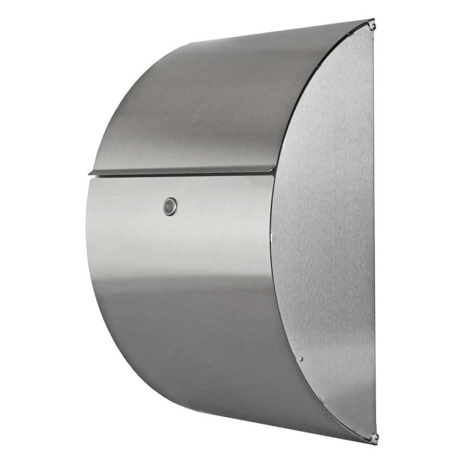 Heibi RIADO Briefkasten mit Zeitungsfach Edelstahl 37x22x57 cm DIN C4 hoch