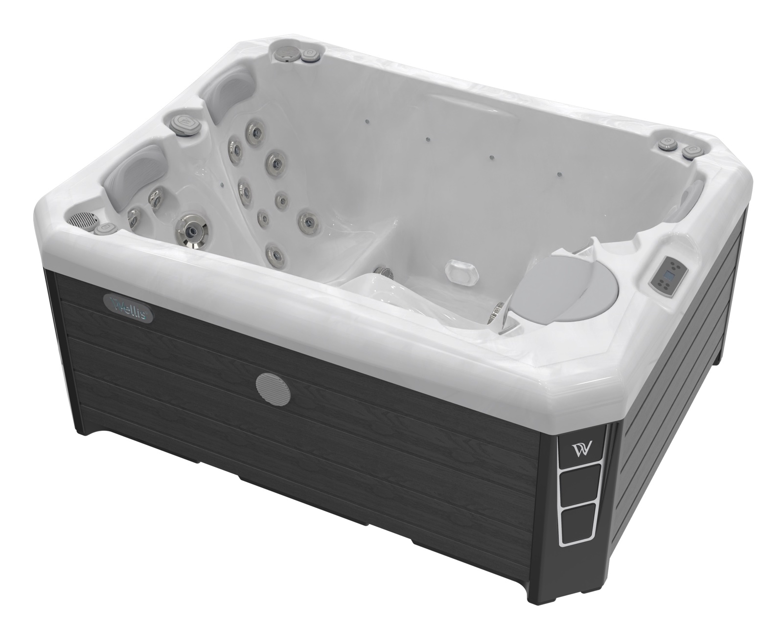 Wellis Manhattan Life Whirlpool Außenwhirlpool 201x153x85cm für 3 Personen inkl. Thermocover