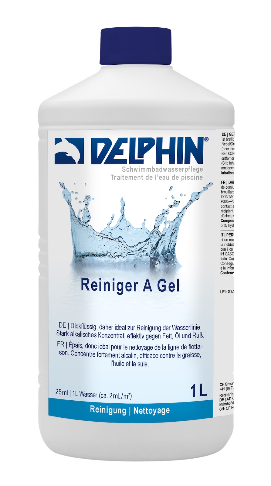 Delphin Reiniger A Gel 1 L Schwimmbadreiniger Folienreiniger Beckenrand