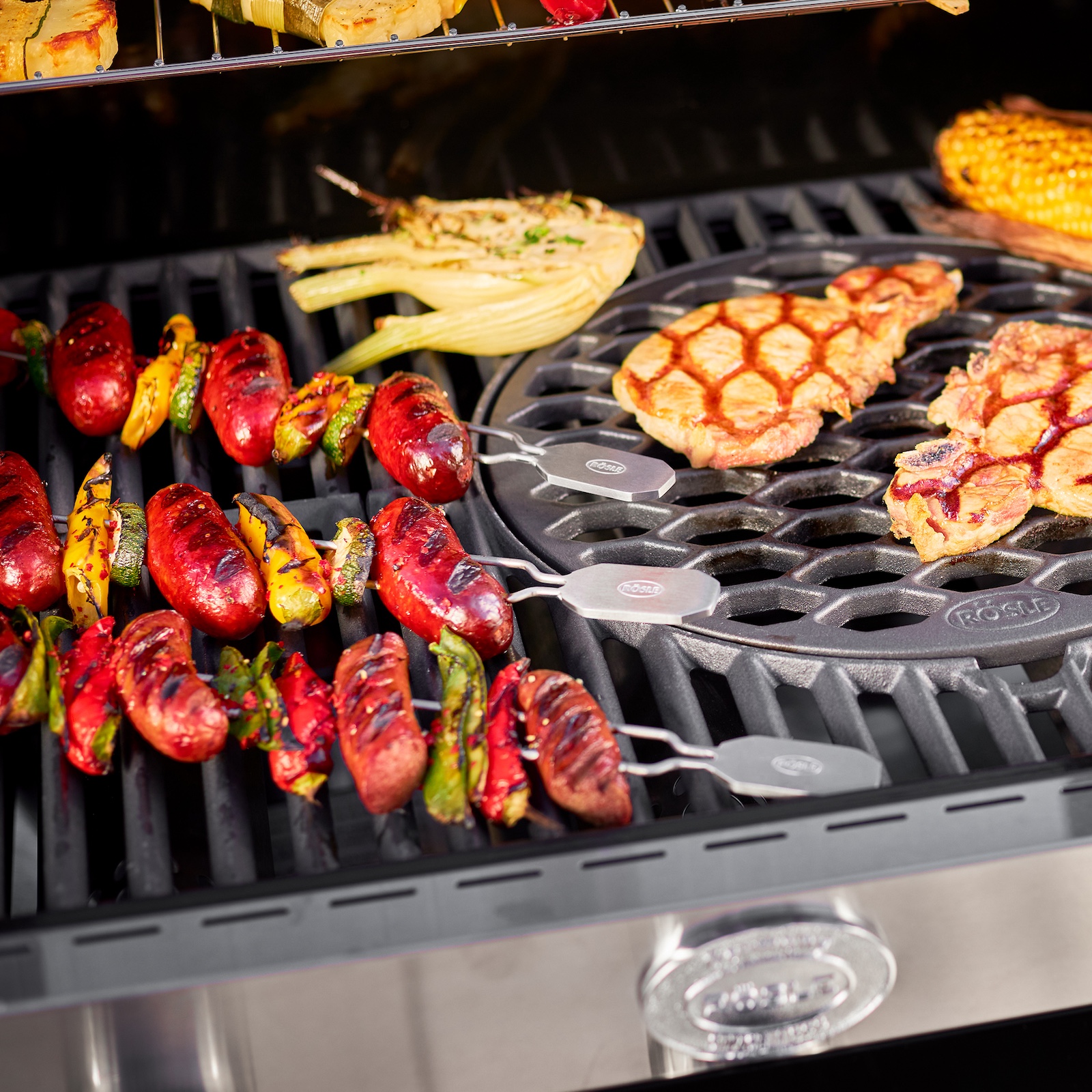 Rösle Grillspiesse Set bestehend aus 4 Edelstahlspießen 250069