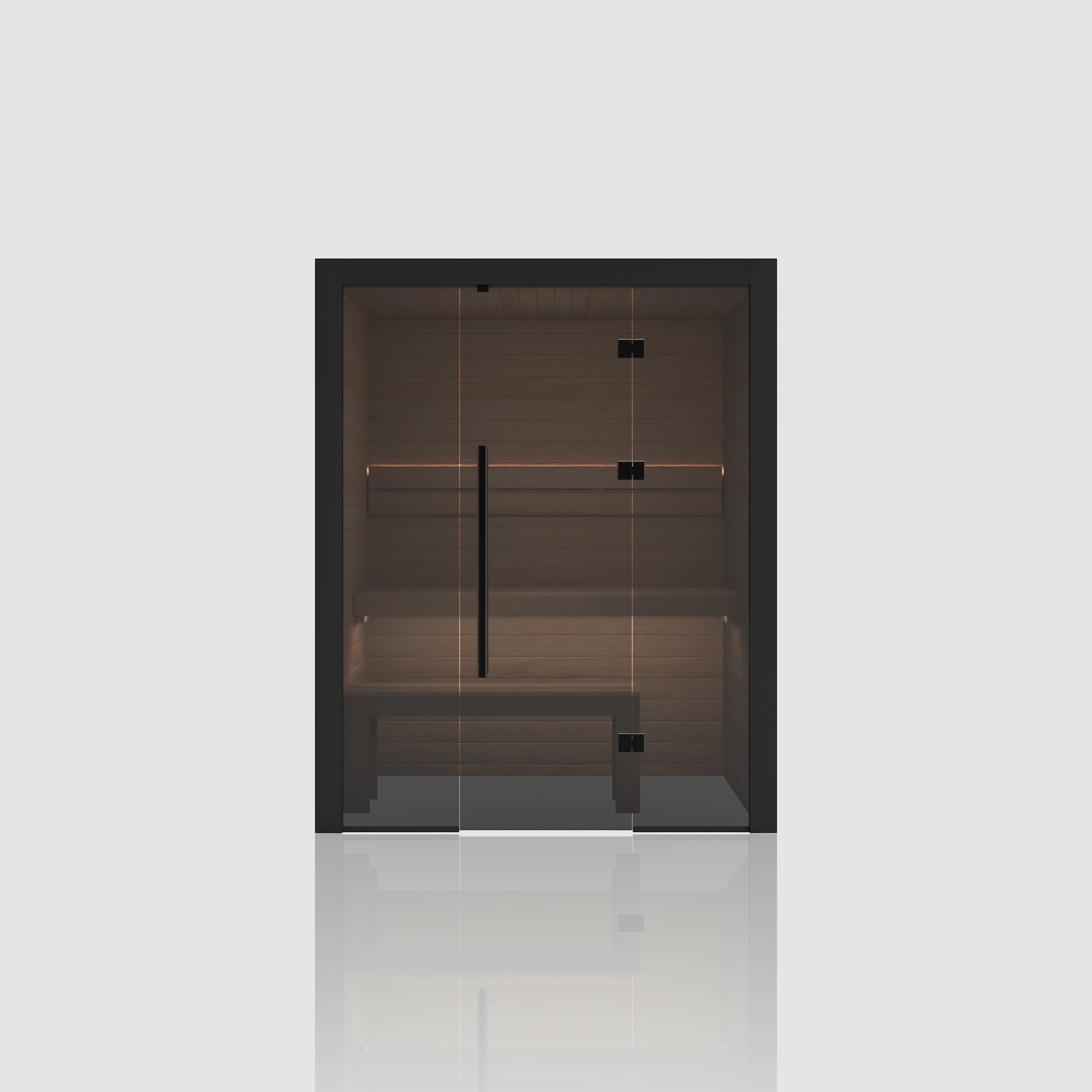 Hekla Traditional 160 Nero Sauna für 2-3 Personen Saunakabine 160x120x210 cm