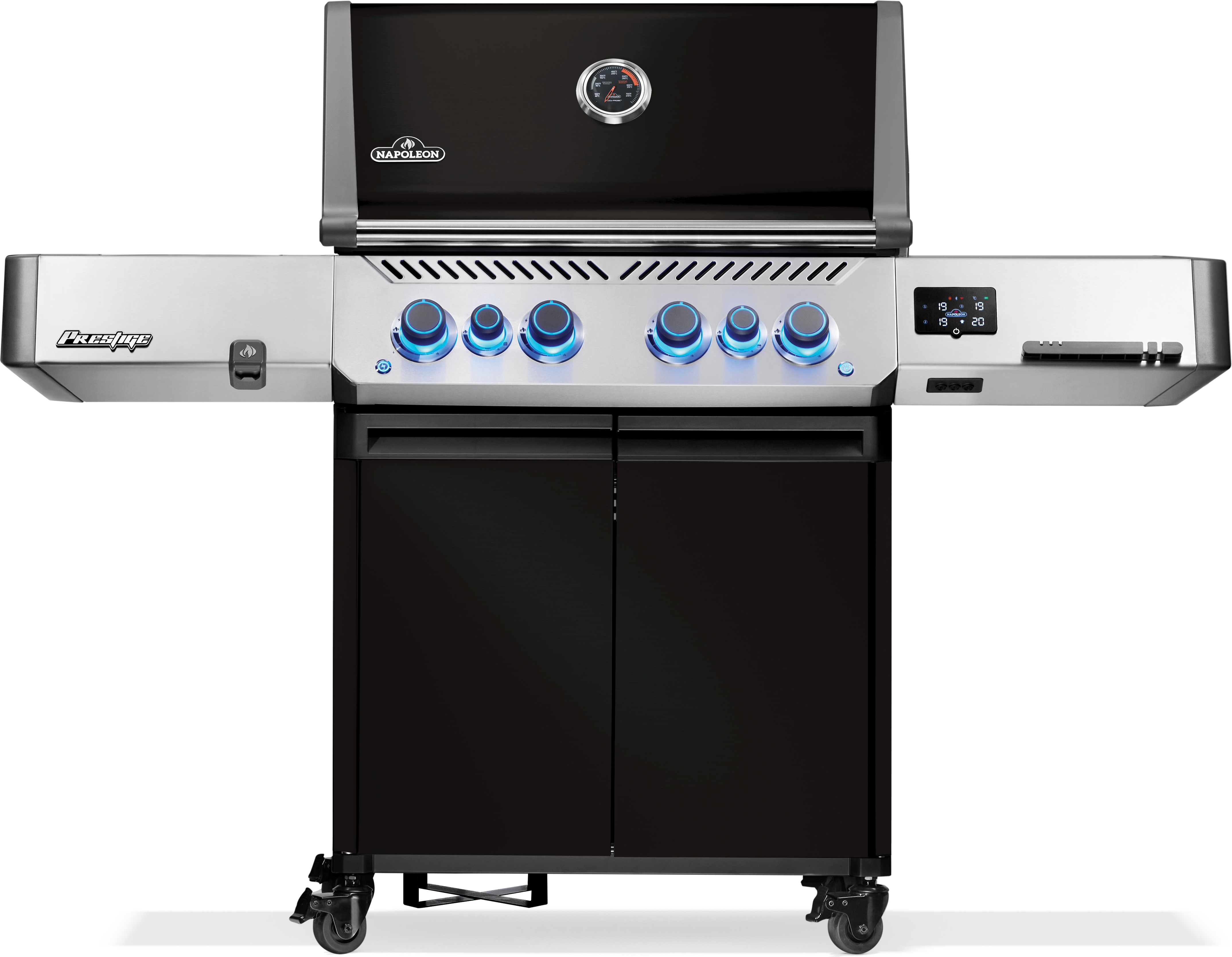Napoleon Prestige 500 Connected Schwarz Gasgrill mit SIZZLE ZONE & Heckbrenner P500VXRSIBPK-DE