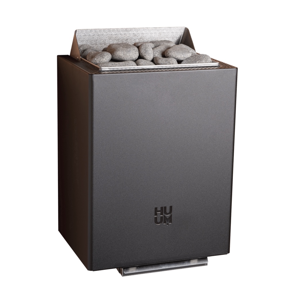 HUUM Core Wall 6 Black Saunaofen 6 kW finnischer Saunaofen Design Wandofen