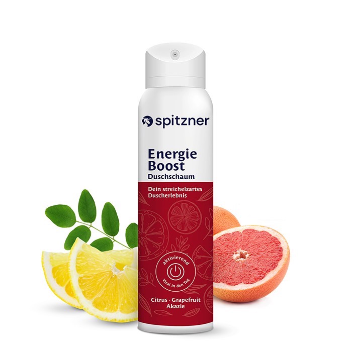 Spitzner Duschschaum EnergieBoost 150 ml Wellness-Dusche sanft hautverträglich und 100% vegan