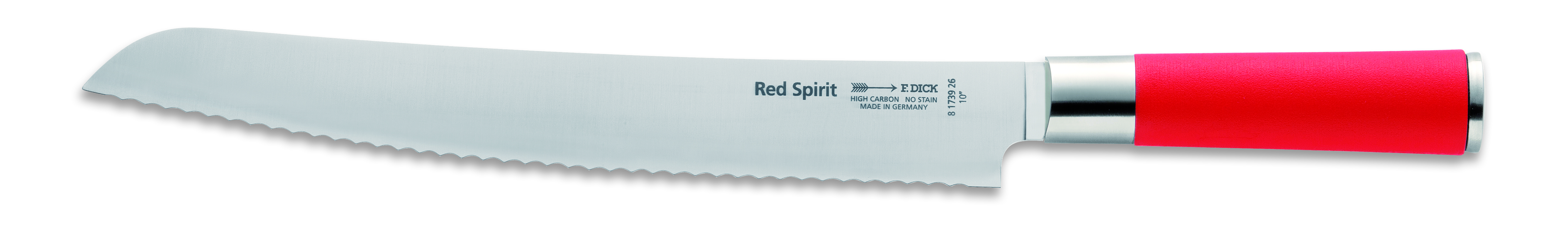 Friedrich Dick Red Spirit Brotmesser mit Wellenschliff, Klingenlänge 26 cm