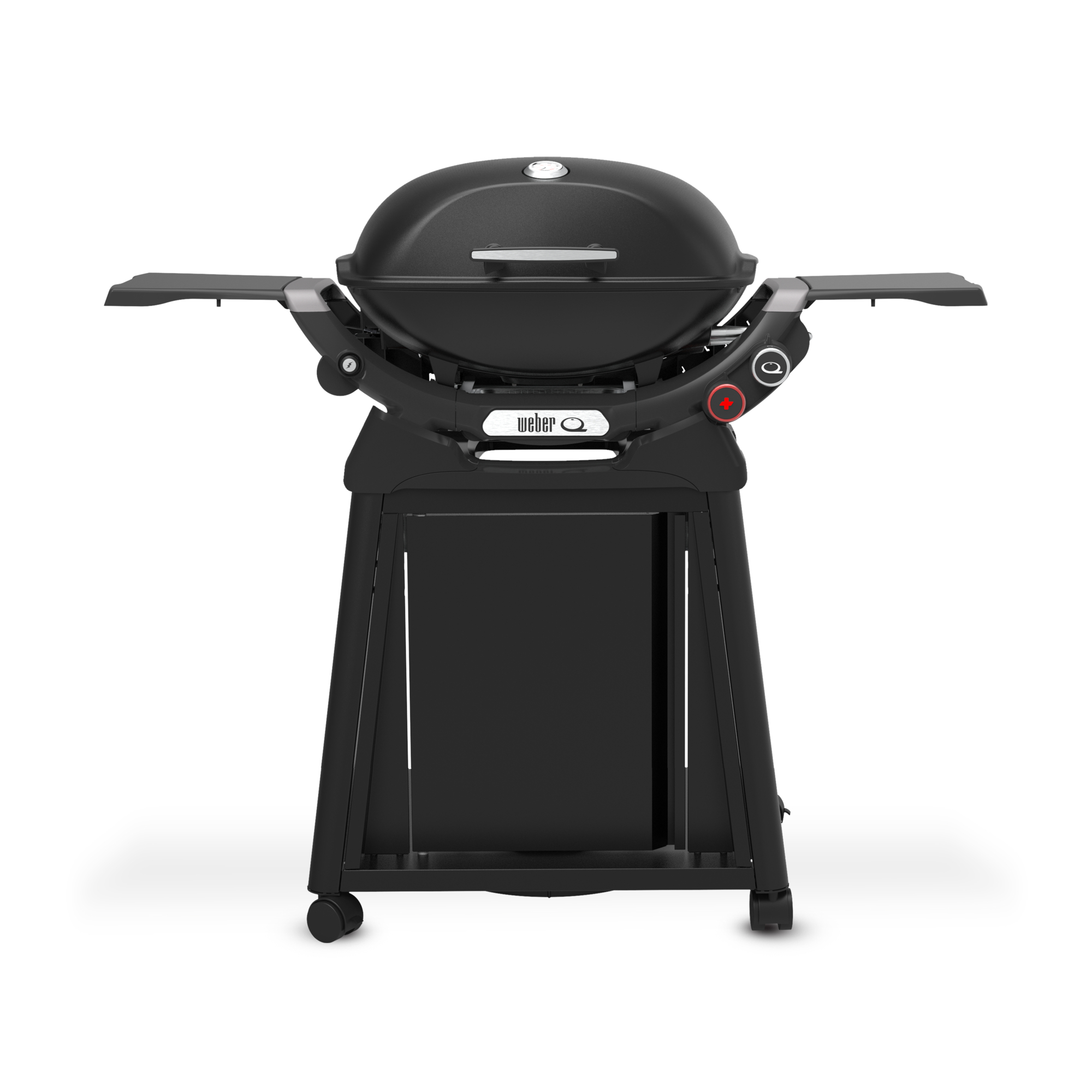 Weber Q 2800N+ Gasgrill mit Seitentischen und Premium-Rollwagen Black 1501124
