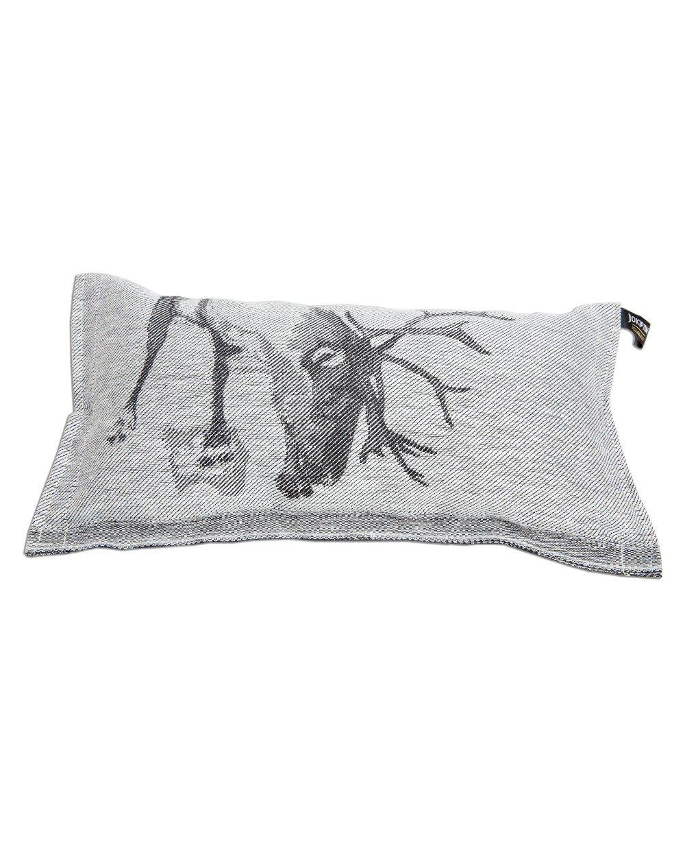 Jokipiin Poro Pillow Saunakissen 22 x 40 cm finnisches Sauna Kissen white/black