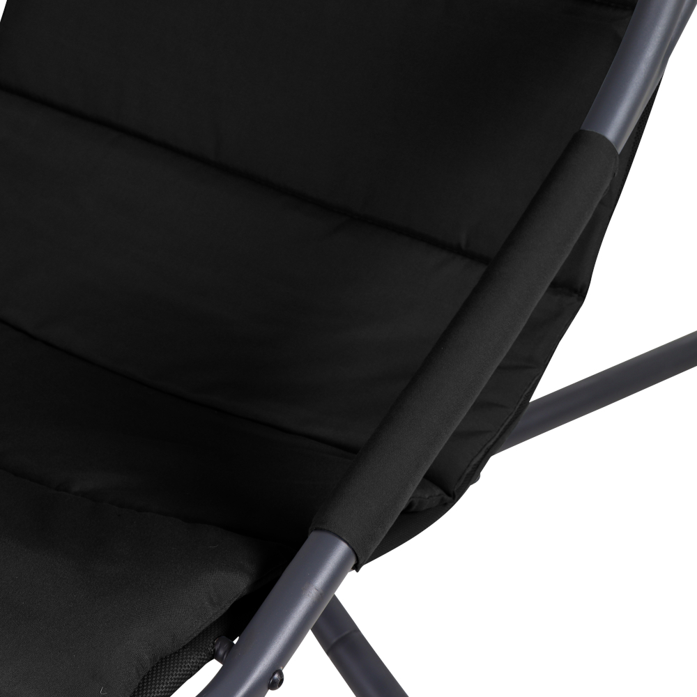 Siena Garden Hängesessel LAGOMA black Hängekorb mit Kissenauflage