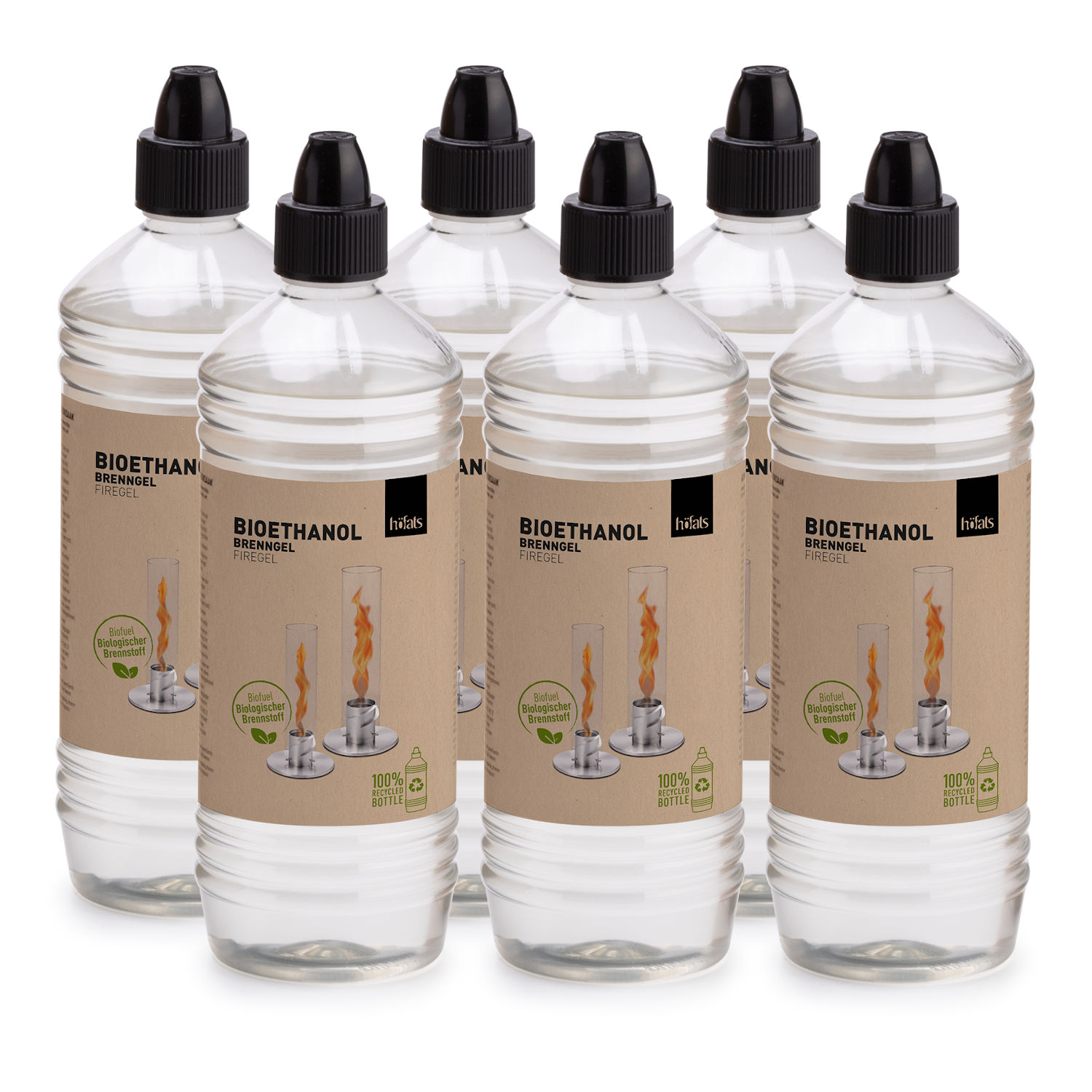 höfats Brenngel 6L Bioethanol für SPIN Tischfeuer Windlicht rauchfrei geruchsfrei