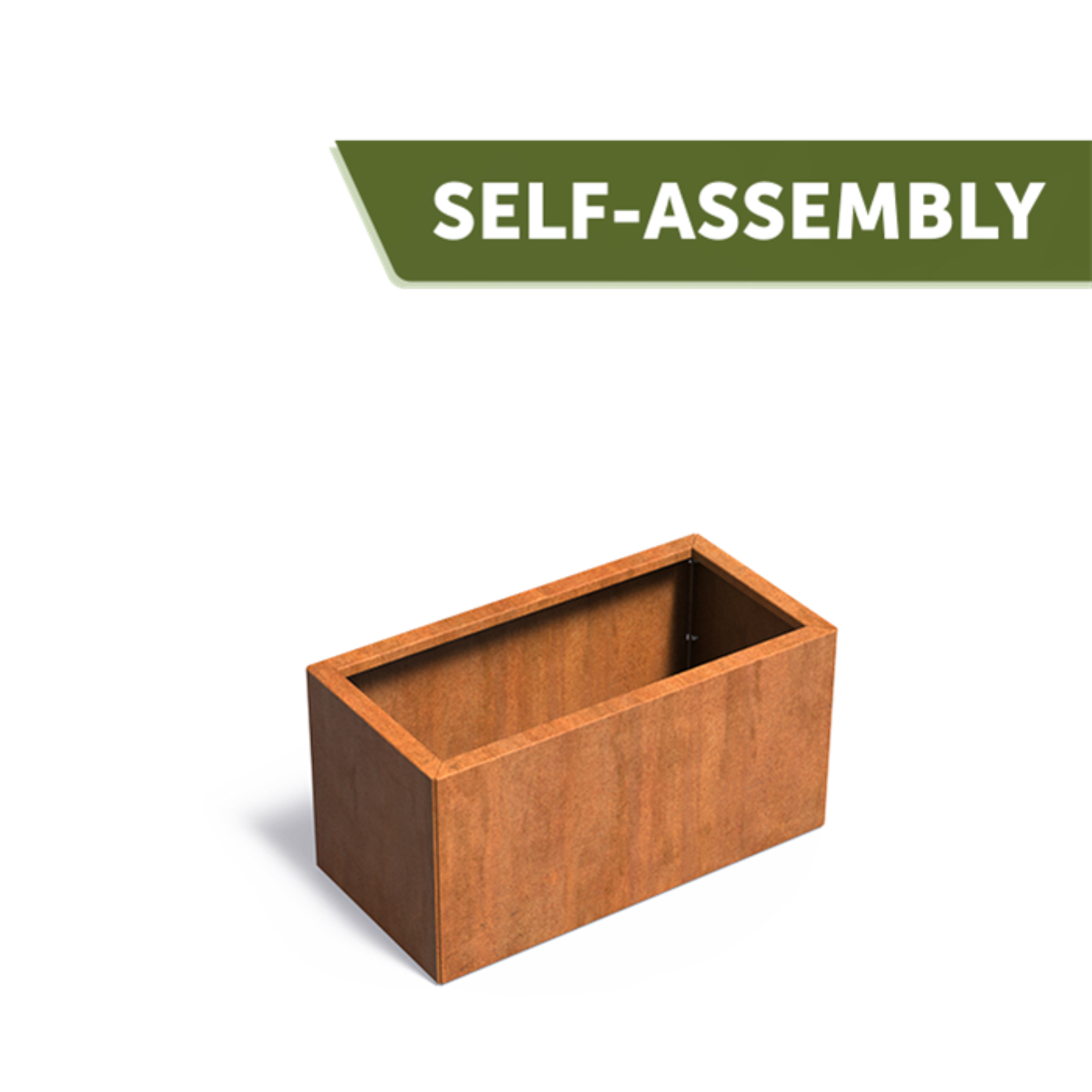 Adezz Carrez Connect ohne Boden aus Corten-Stahl Pflanzgefäß Pflanzkübel