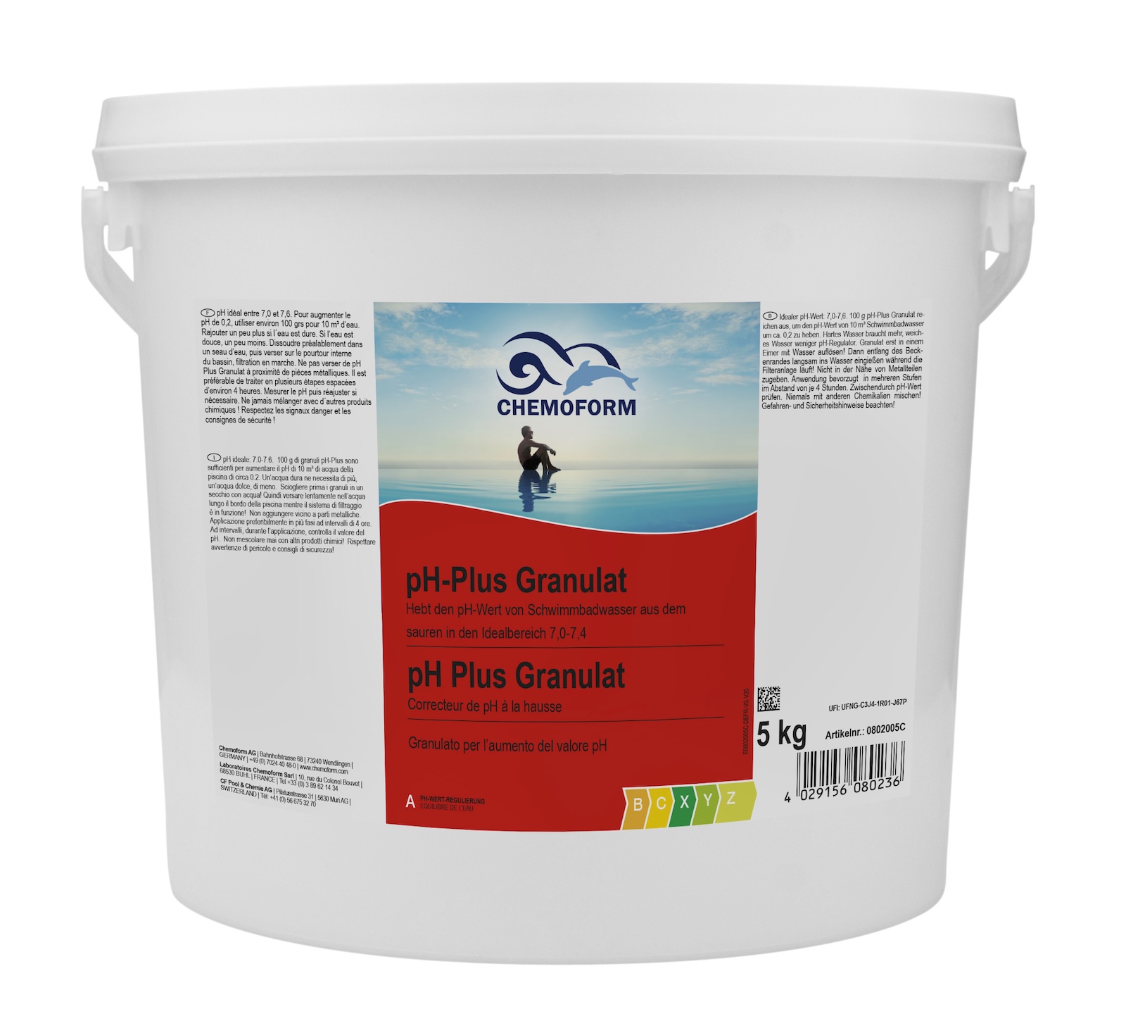 Chemoform pH Plus Granulat 5 kg schnell löslich zum Anheben des pH Wertes