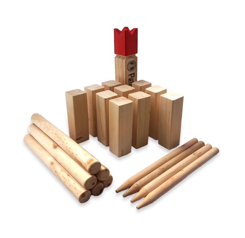 Petromax Outdoor-Schach Wurfspiel in Form eines Wikingerschachs (Kubb)