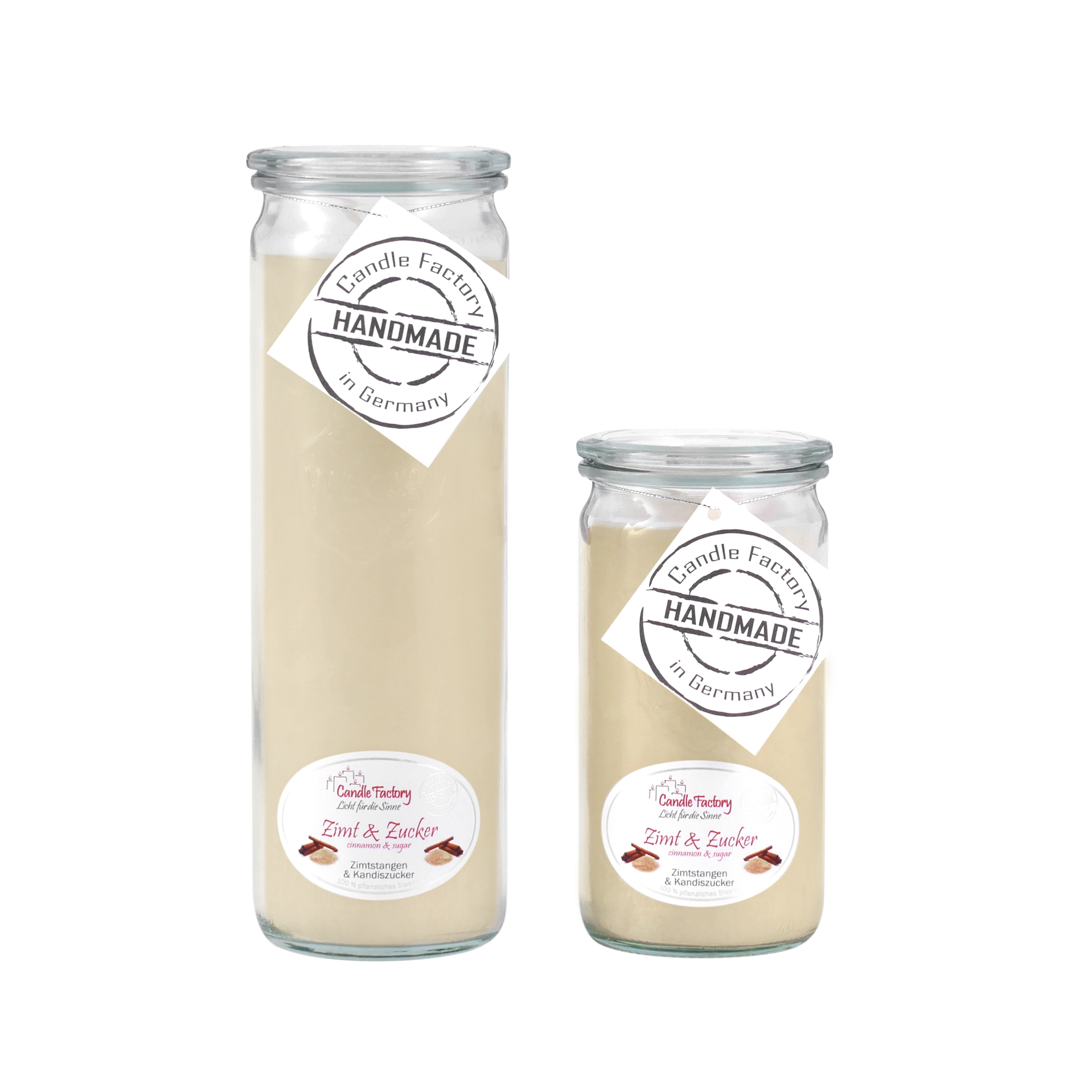 Candle Factory Kerzen-Set Zimt & Zucker Big + Mini Jumbo Duftkerze Dekokerze