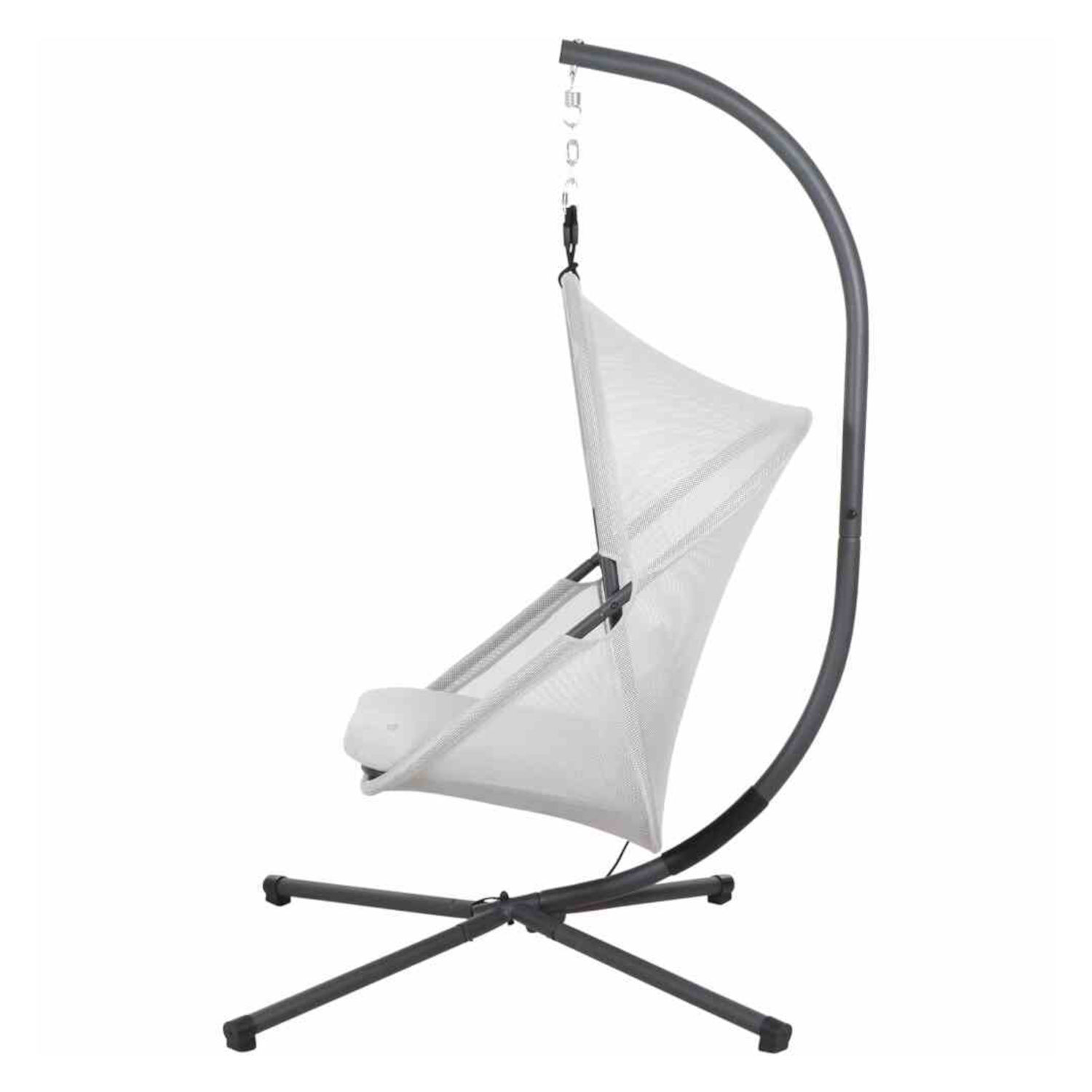 Siena Garden Hängesessel YOBAYA anthrazit/easy grey Hängekorb mit Kissen