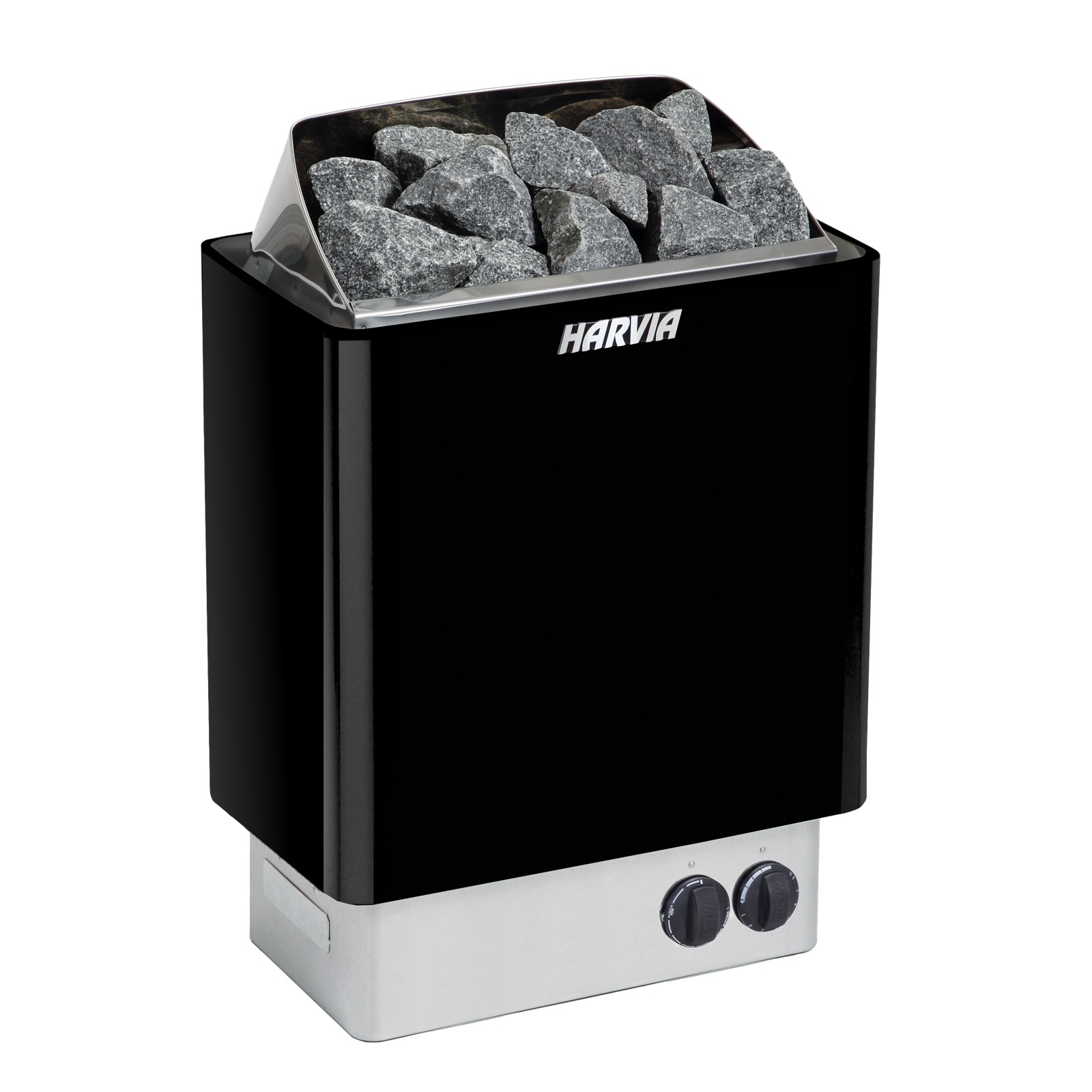 Harvia KIP45 Black Saunaofen 4,5 kW Elektroofen integrierte Steuerung Schwarz