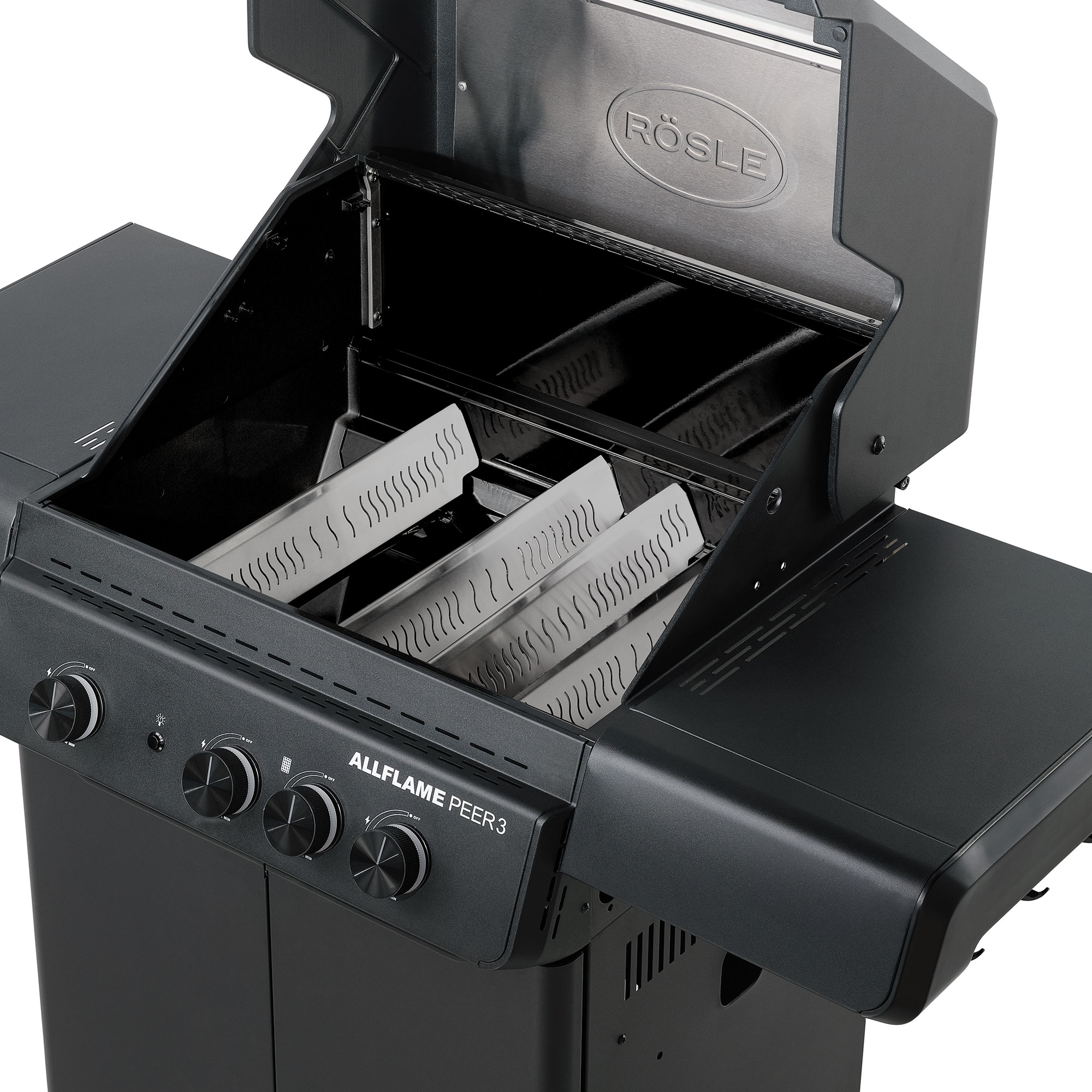 Rösle Gasgrill ALLFLAME Peer 3 Schwarz mit CRISPZONE 251051