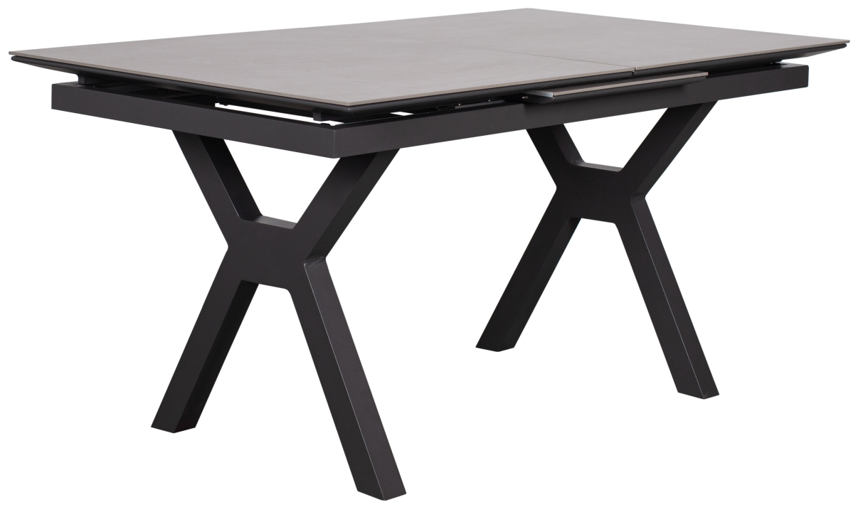 deVries "HAMMOND" Auszugstisch Dining-Tisch Gartentisch grau 160/210x90x76 cm