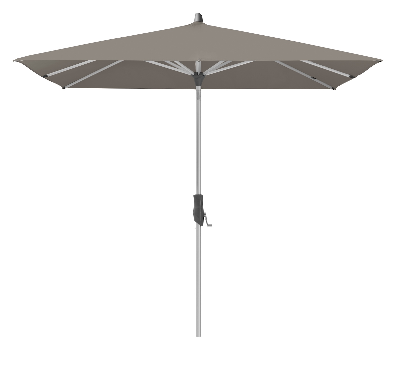 GLATZ Sonnenschirm ALU-TWIST rechteckig 250 x 200 cm Stoffqualität 4 Farbe 461 Taupe Mittelstock