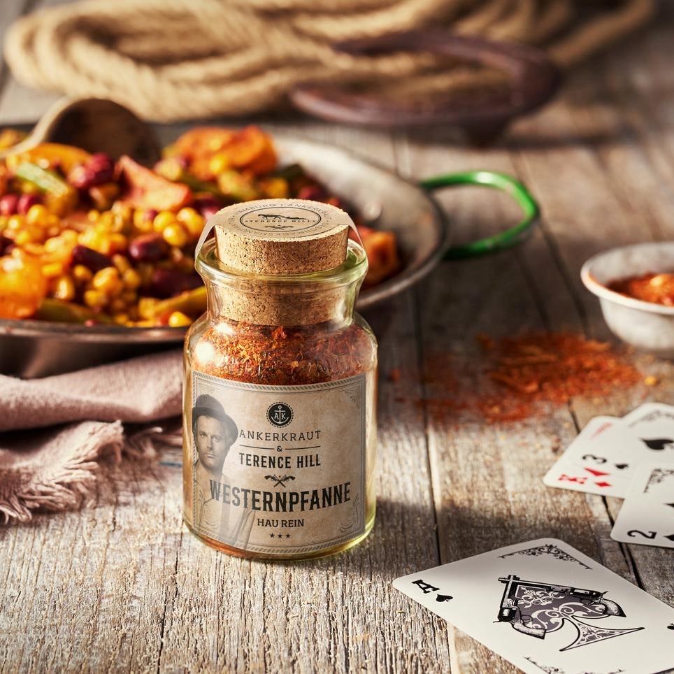 Bud Spencer & Terence Hill Set Petromax Gusspfanne, Dutch Oven, Holzlöffel + Ankerkraut Gewürze