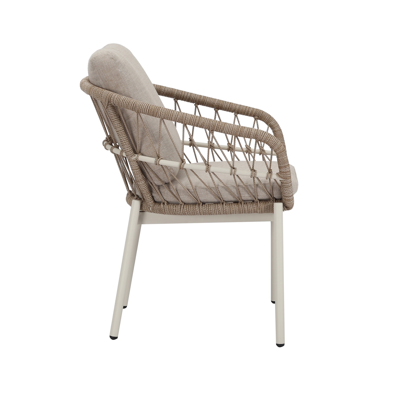 Best Tropea Outdoor Dinning Stuhl Gartenstuhl Sand Aluminium 63,5x64,5x78,5 cm