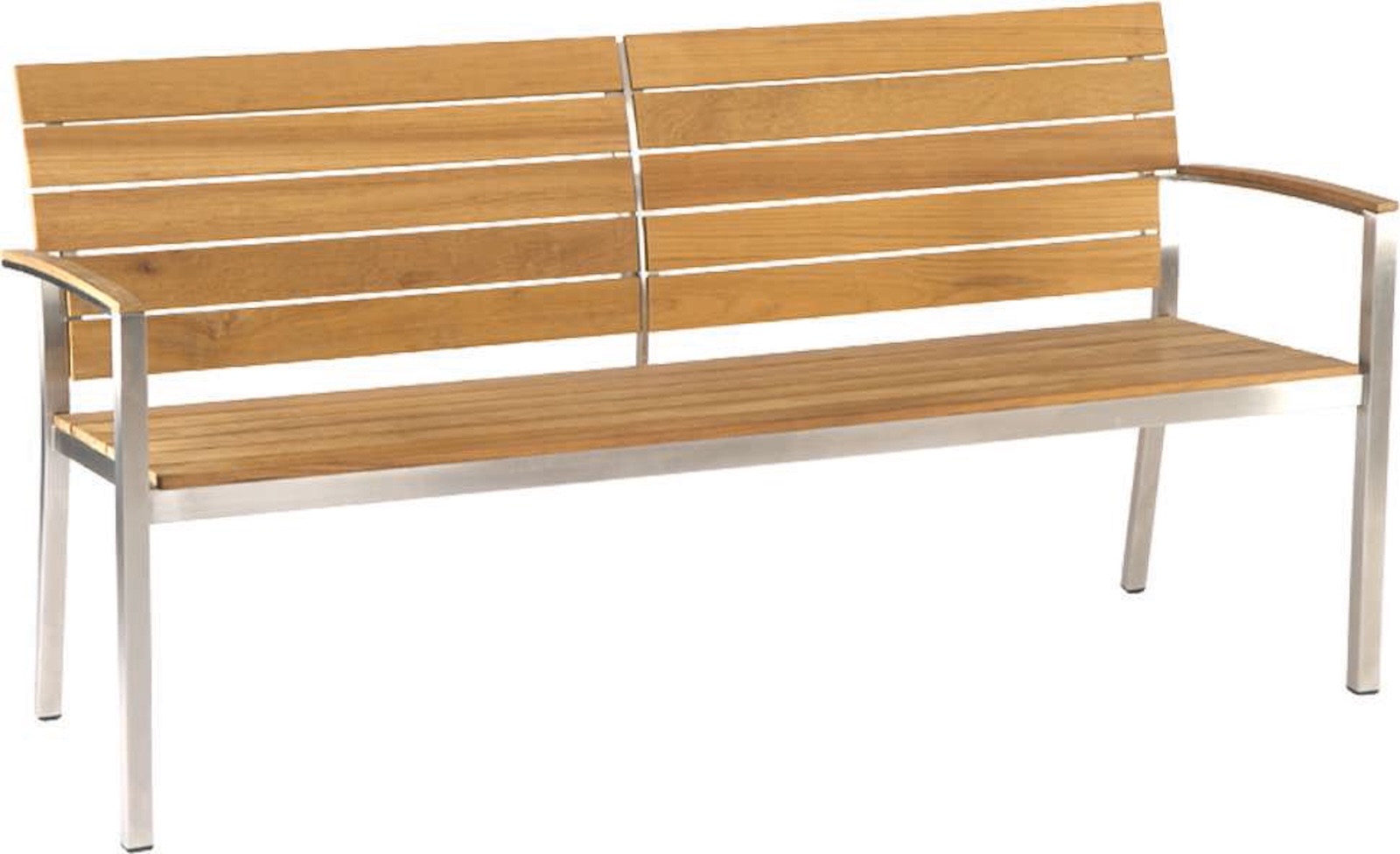 Stern Savona 3-Sitzer Gartenbank Lounge-Bank Holzbank Teakholz Edelstahl