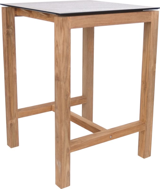 Stern Bartischgestell Theo Teak für Tischplatte 80x80 cm