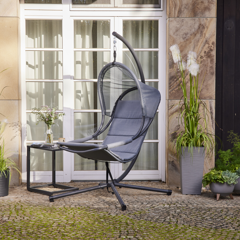 Siena Garden Hängesessel LAGOMA Blue Hängekorb mit Kissenauflage