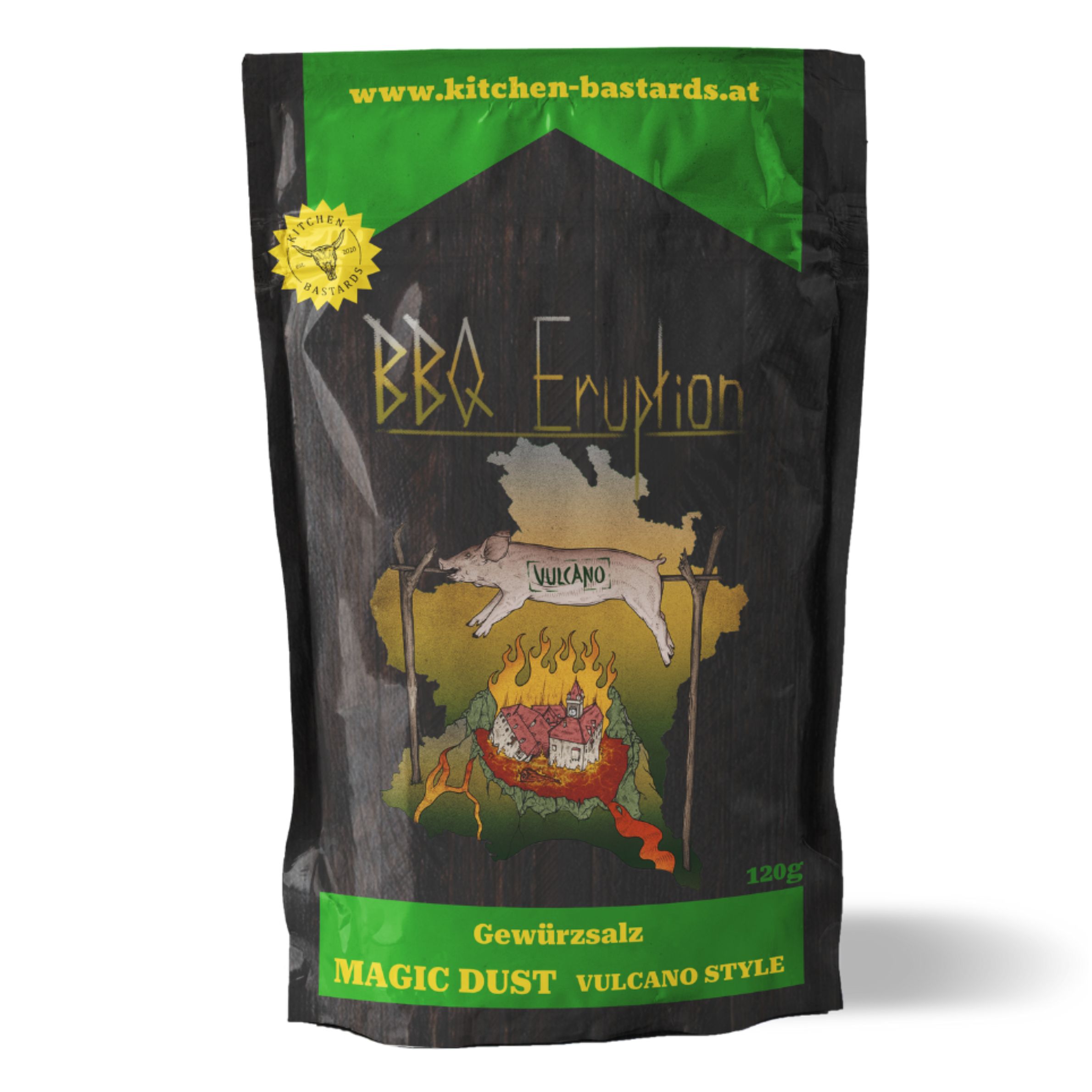 Kitchen Bastards BBQ Eruption - Magic Dust Vulcano Style Gewürz 120 g