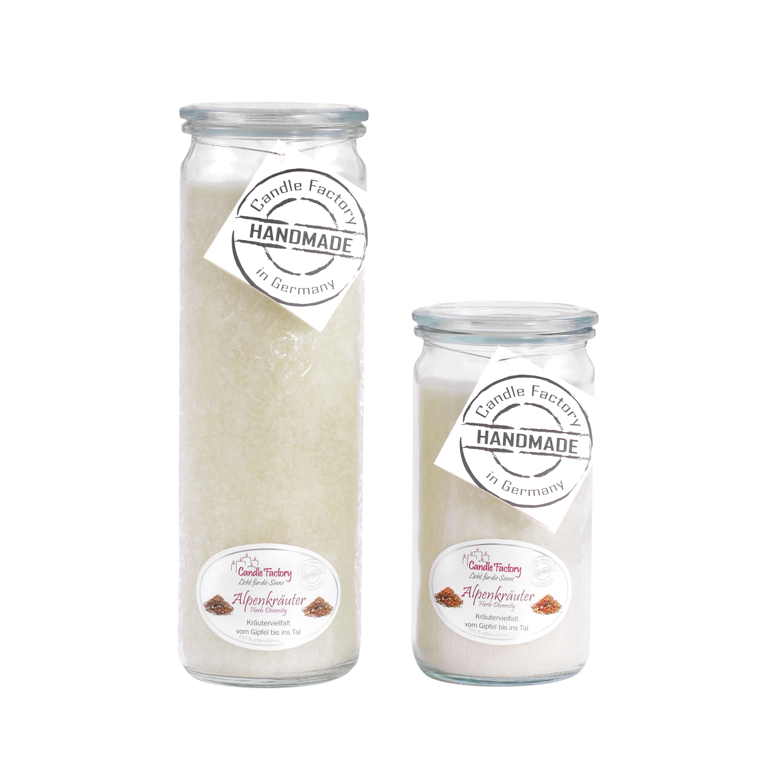 Candle Factory Kerzen-Set Alpenkräuter Big + Mini Jumbo Duftkerze