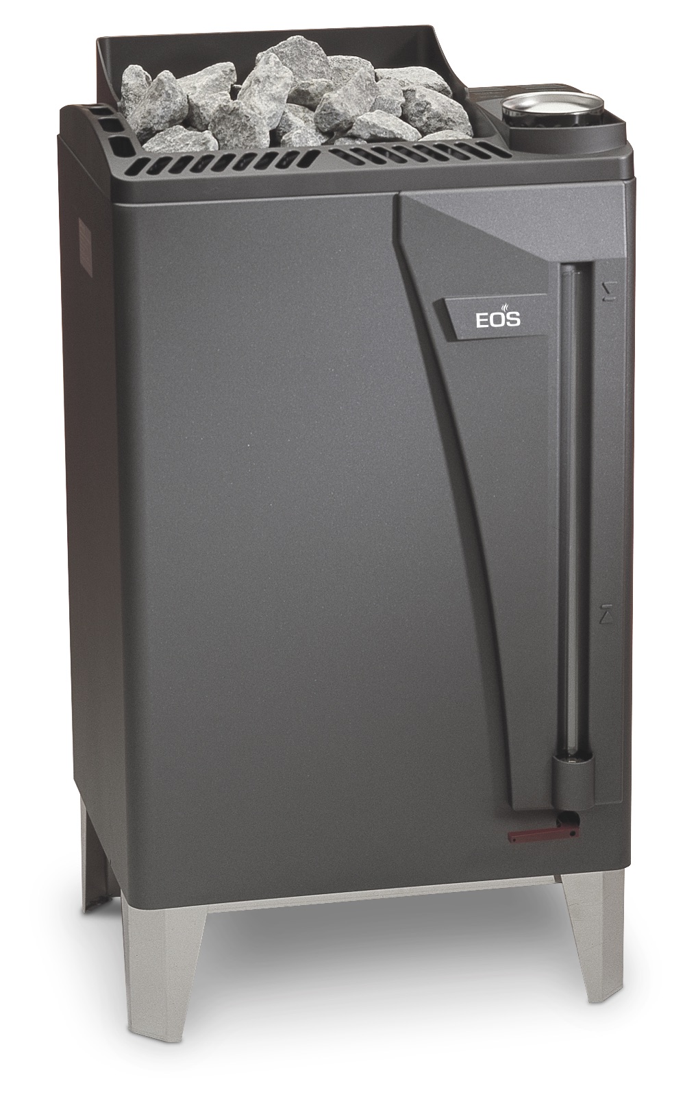 Eos Bi O Max 9 kW Saunaofen mit Verdampfer Standofen Verdampferofen Anthrazit