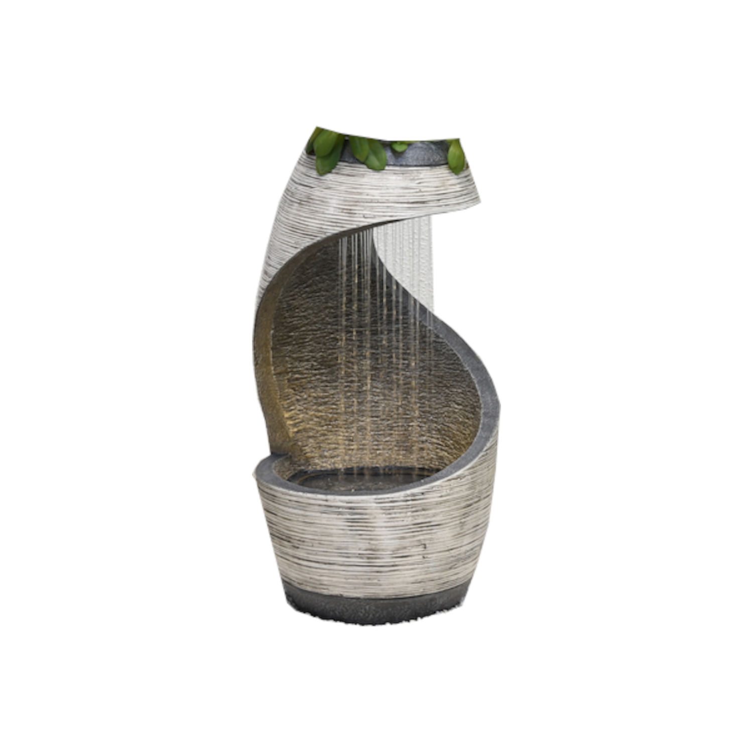 Granimex Nimbus Polystone Wassersäule mit Pumpe und LED-Beleuchtung Wasserspiel 26x26x51 cm