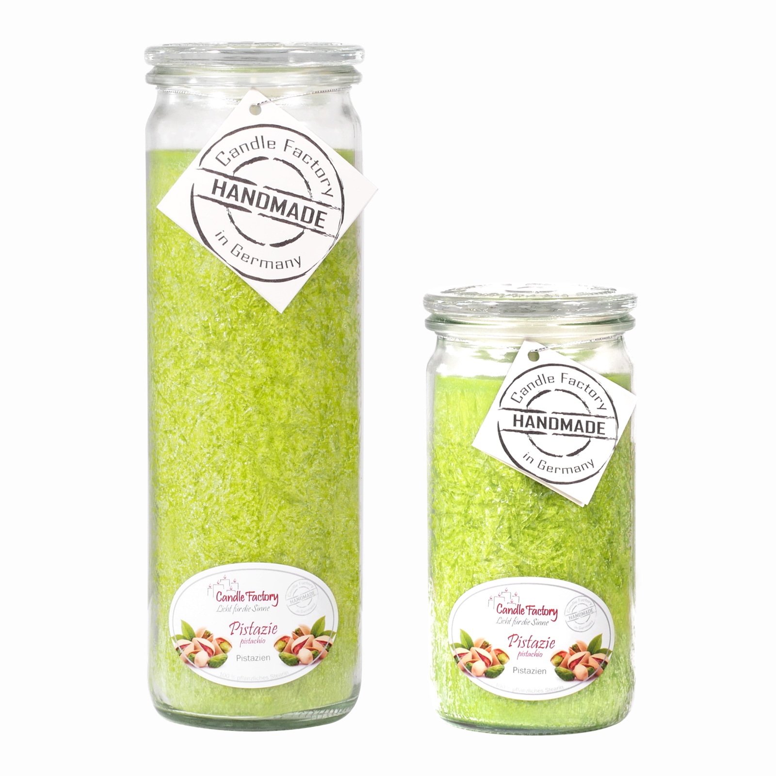 Candle Factory Kerzen-Set Pistazie Big + Mini Jumbo Duftkerze Dekokerze