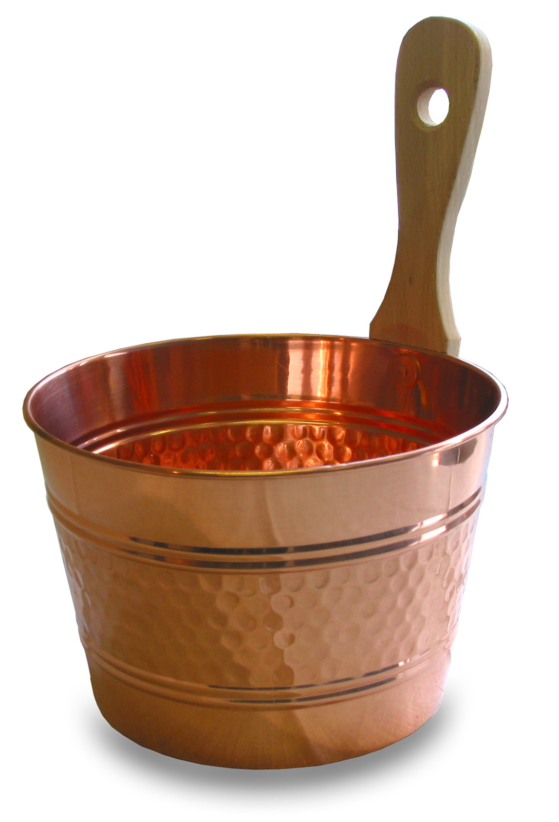 Nikkarien Saunakübel 4 Liter Kupfer mit Holzgriff 488