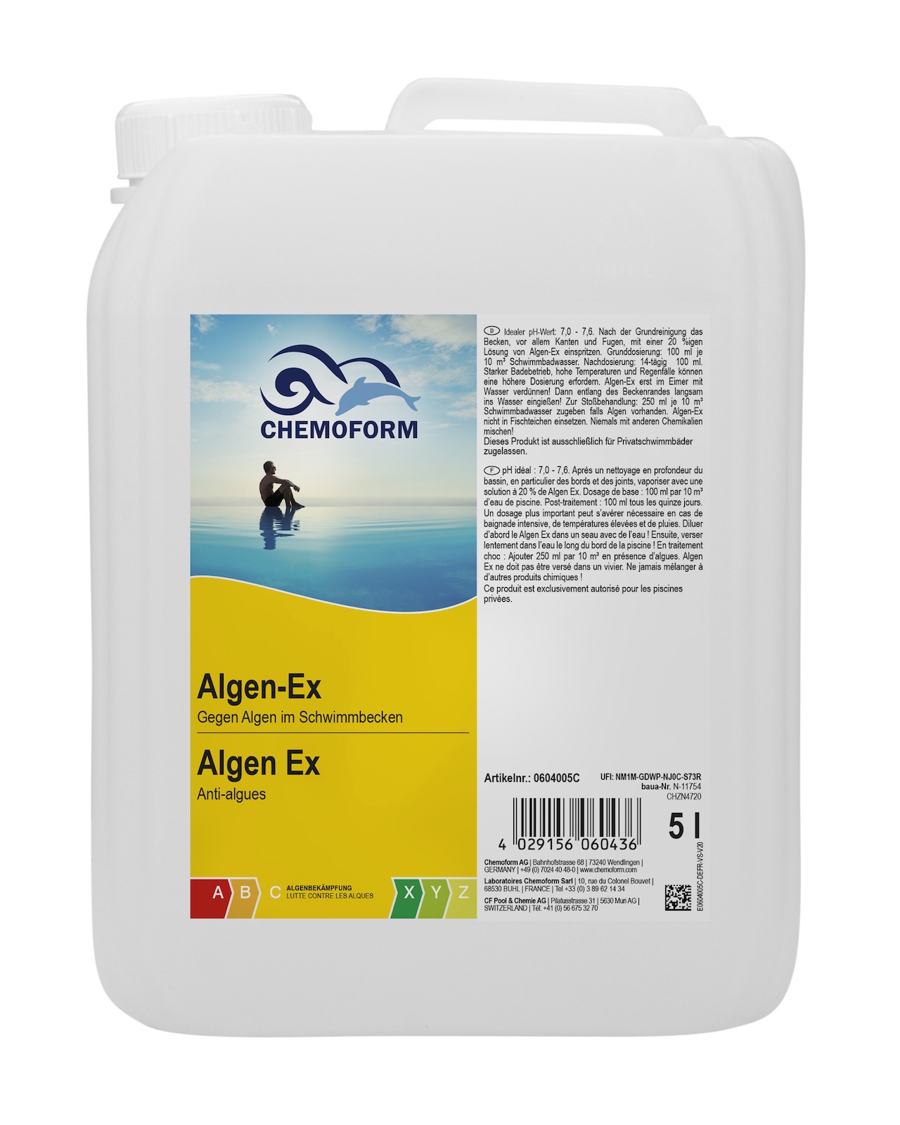 Chemoform Algen-Ex 5 l Antialgenmittel zur Verhinderung der Algenbildung