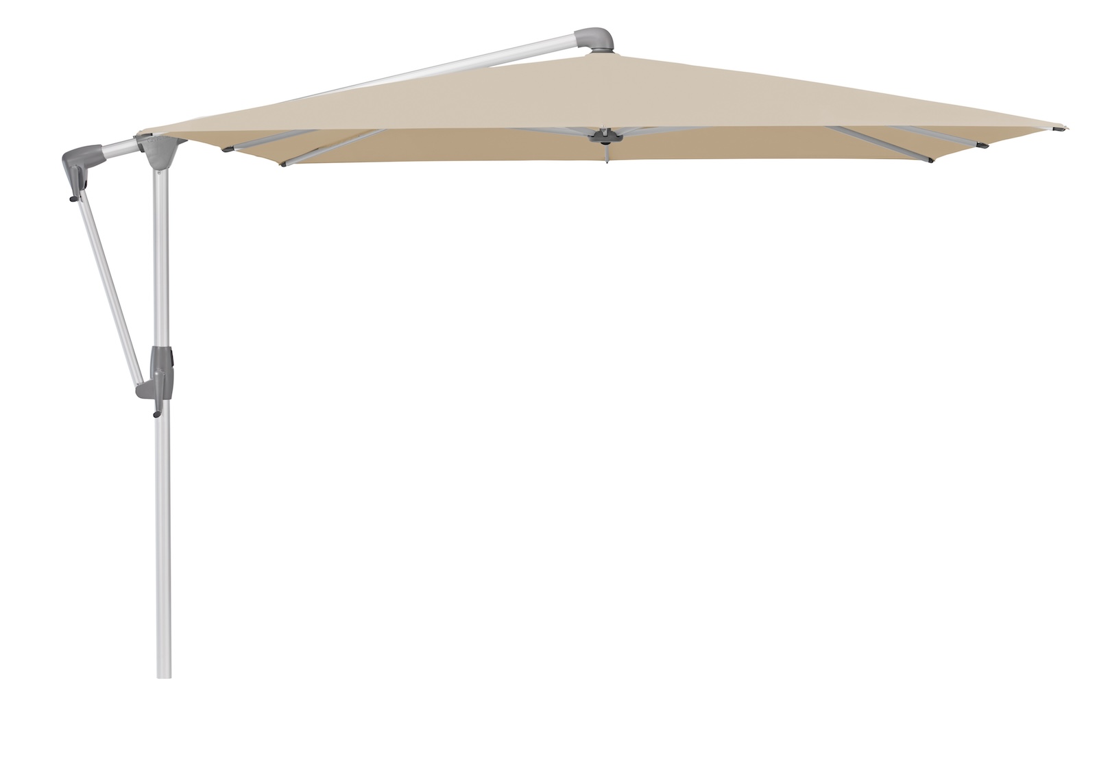 GLATZ Sonnenschirm SUNWING® CASA rechteckig 300 x 240 cm Gestell natureloxiert Farbe 422 Cream Ampelschirm