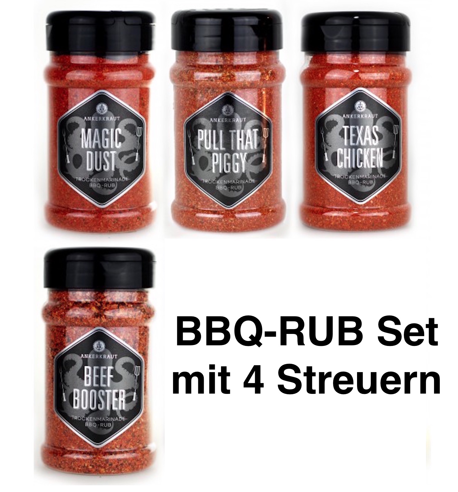 Ankerkraut 4er BBQ Rub Marinaden Set