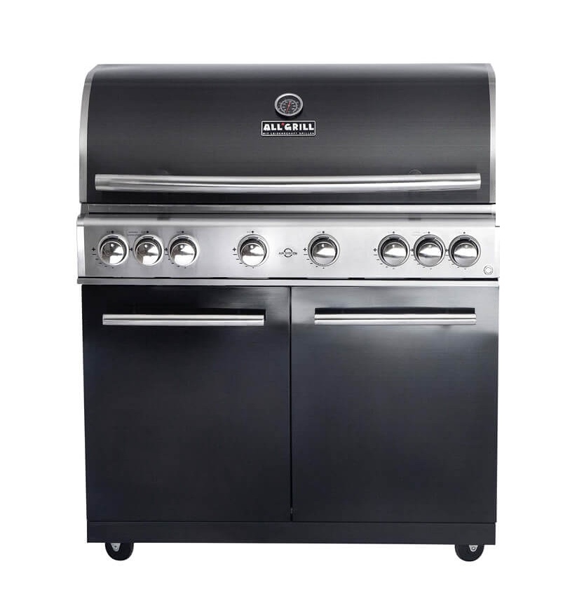 ALLGRILL Gasgrill CHEF XL BLACK Modular Grundmodell 6 Brenner, Backburner (500706)