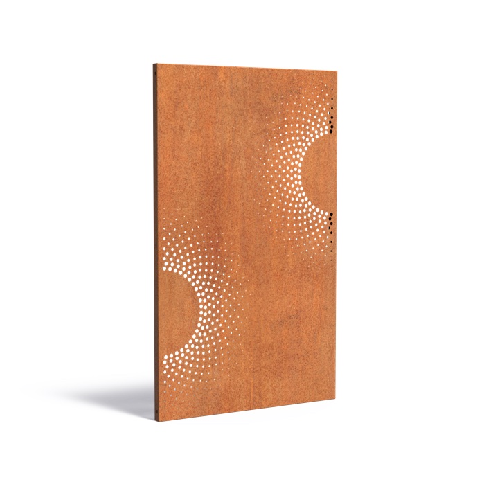 Adezz Paneel Abstract CPA2.4 Cortenstahl 110x180cm Gartenpaneel Sichtschutz Paneel