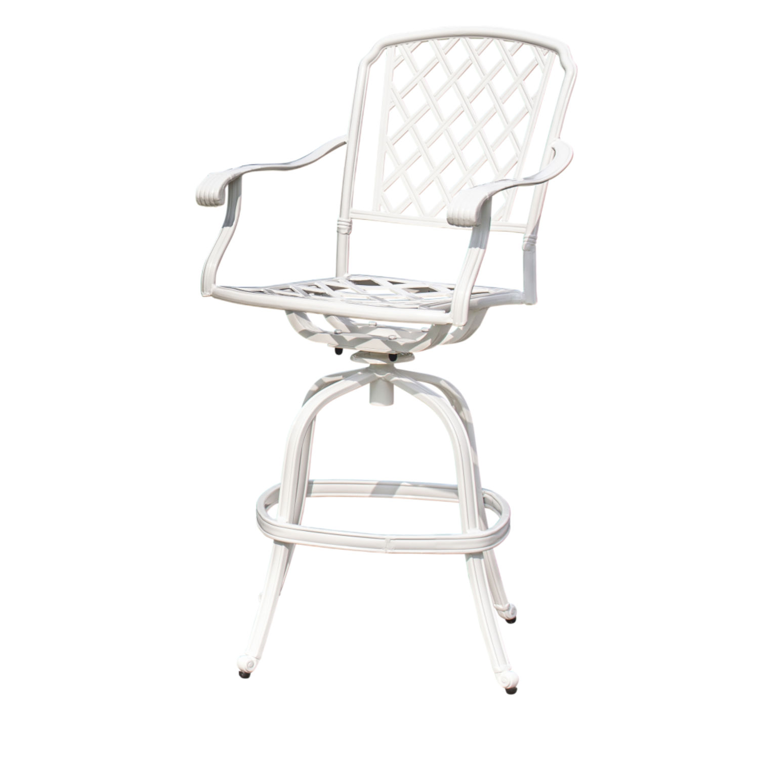 Inko Rocco Barsessel Alu-Guss 63,5x62,5x125 cm Barhocker 2 Farben zur Wahl