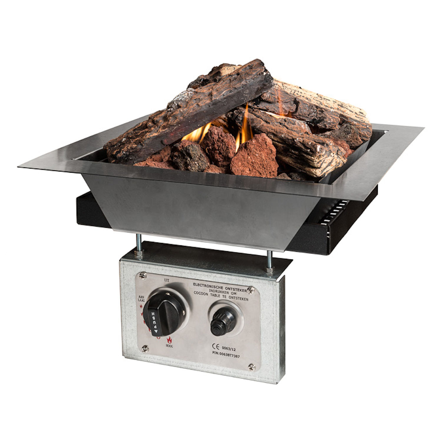 Happy Cocooning Mania Einbau-Feuerstelle 12 kW quadratisch large Einbaumodell