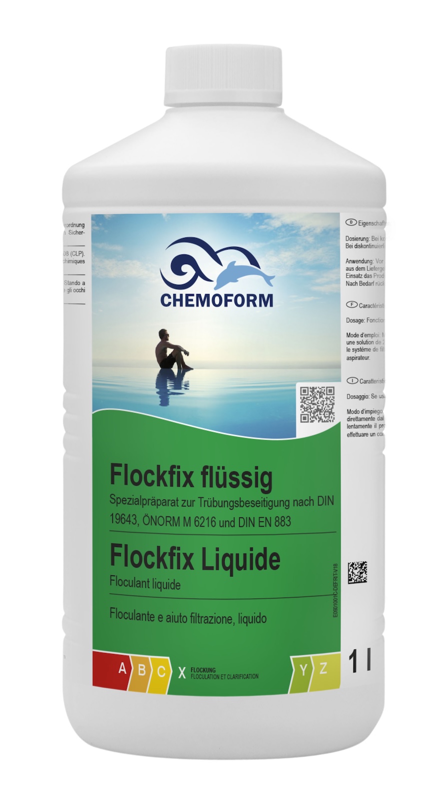 Chemoform Flockfix flüssig 1 l Flockungsmittel für kristallklares Poolwasser