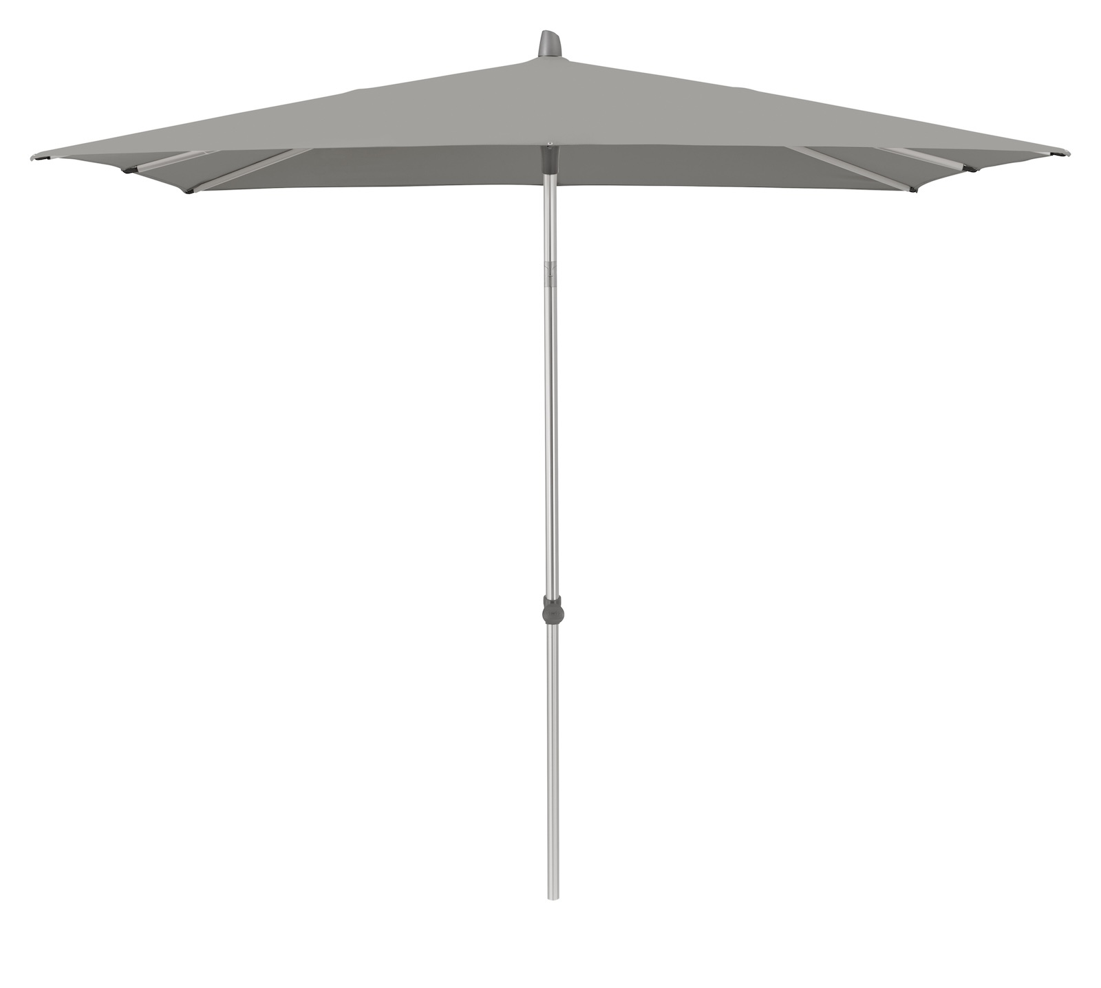 GLATZ Sonnenschirm ALU-SMART 250 x 200 cm Gestell natureloxiert Farbe 420 Smoke