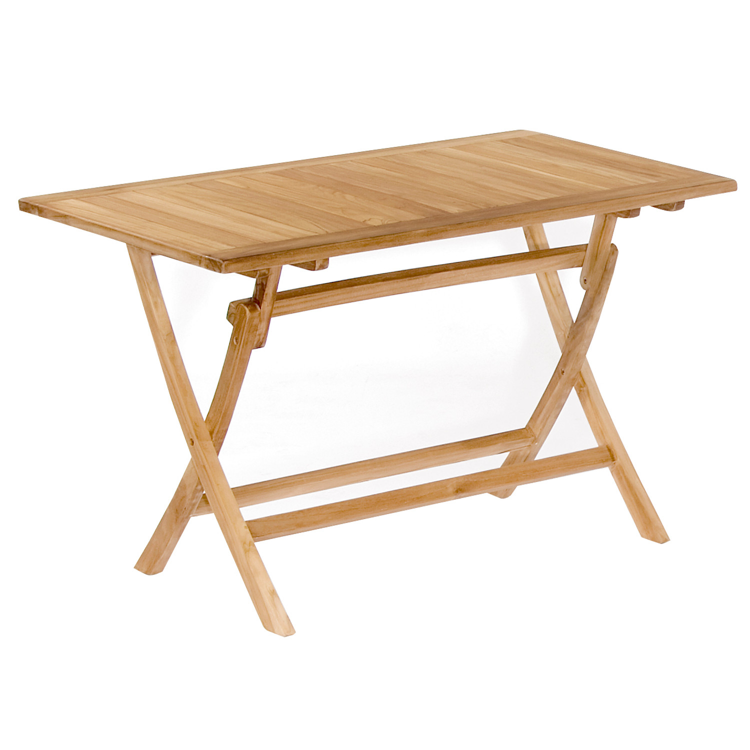SunnySmart Perth Teakholz-Klapptisch Balkontisch Tisch Holztisch natur 120x70 cm