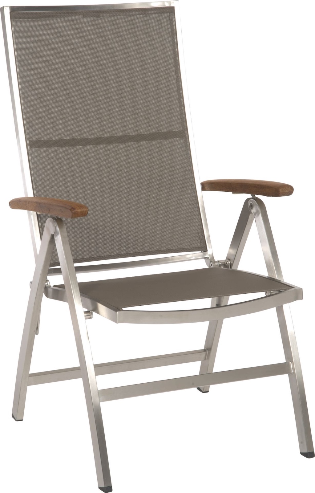 Stern Cardiff Klappsessel Klappstuhl Gartenstuhl Gartensessel Teakarmlehnen taupe