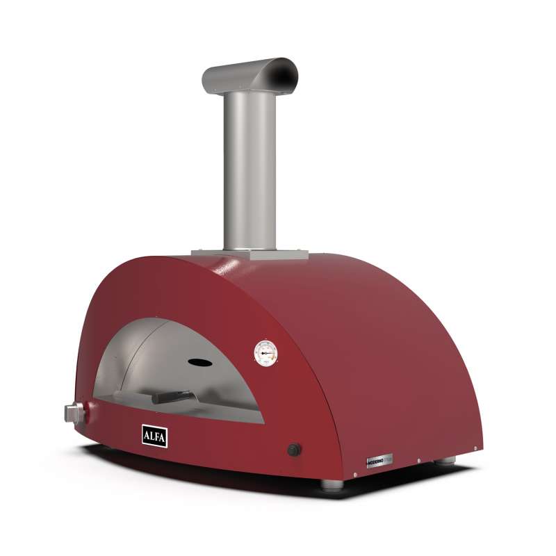 Alfa Forni Gas Pizzaofen MODERNO 3 Pizze Antik Rot FXMD-3P-GROA-DE