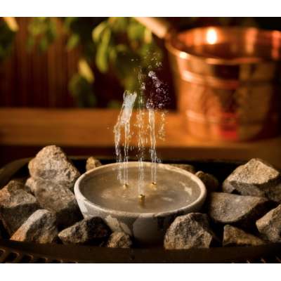 Hukka Design Saunamaestro Springbrunnen aus Speckstein für Saunaofen mit Aufguss Hukka Design Saunamaestro Springbrunnen aus Speckstein für Saunaofen mit Aufguss