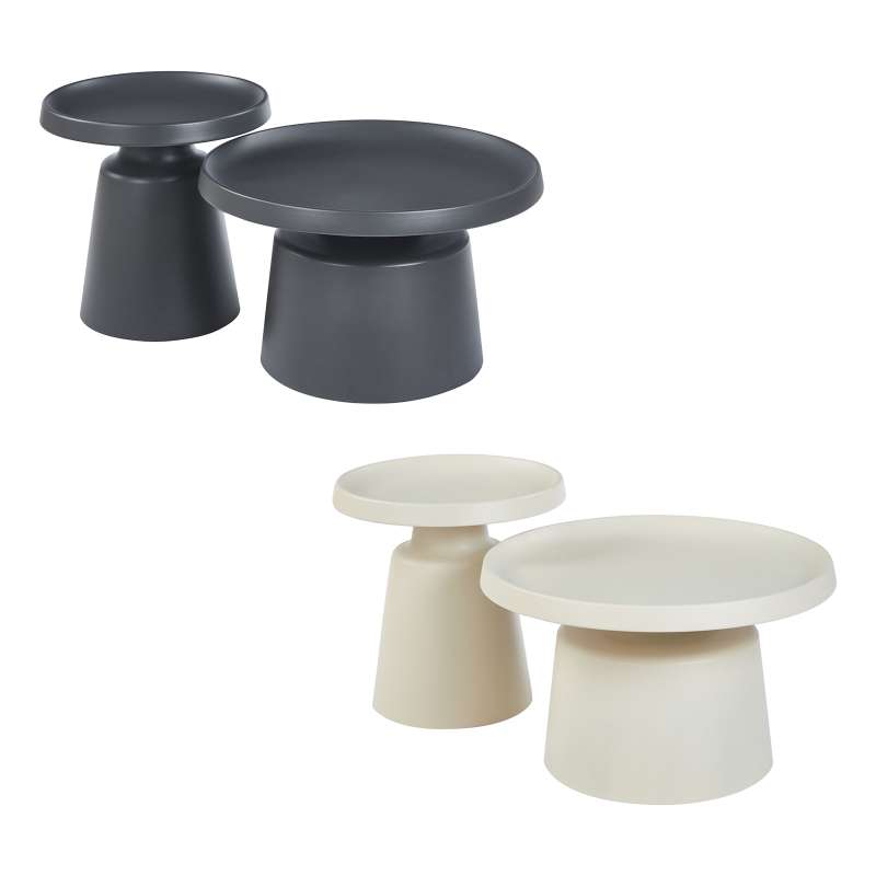 Best Freizeitmöbel Ferrero Beistelltisch Set Couchtische 2er Set anthrazit/sand