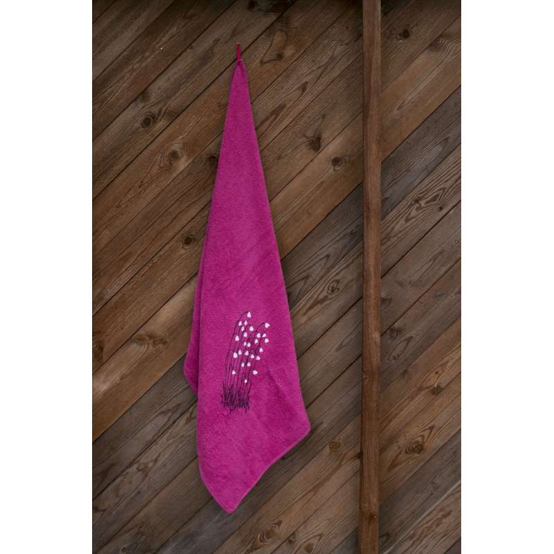 Pikkupuoti Oy Saunatuch Suovilla Fuchsia finnisches Saunahandtuch aus 100% Baumwolle 100x150cm